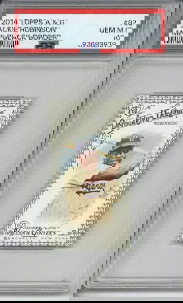 2014 TOPPS ALLEN & GINTER MINI BLACK BORDER#82 JACKIE ROBINSON CARD PSA 10