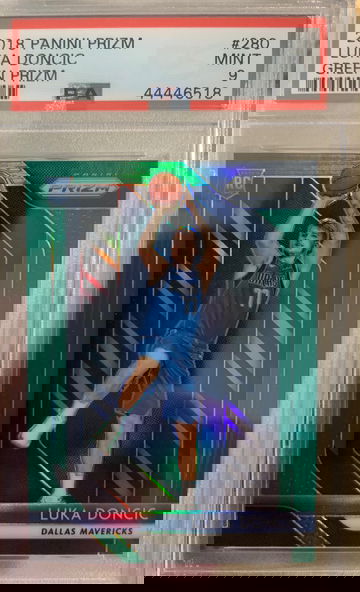 2018 Prizm Luka Doncic Green Prizm PSA 9