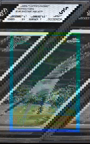 1996 Topps Chrome Refractor Antoine Walker BGS 8