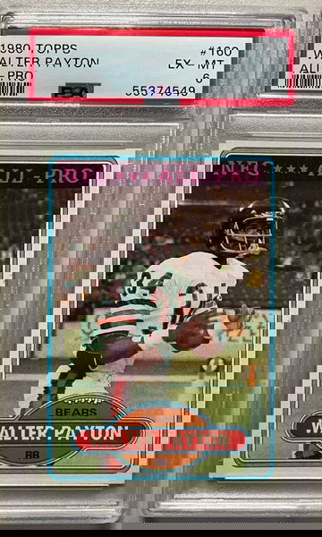 1980 TOPPS #160 WALTER PAYTON EX-MT PSA 6