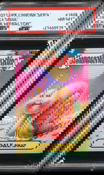 2021 Topps GPK Chrome S4 Black Refractor Dale Snail #145a /99 PSA 8