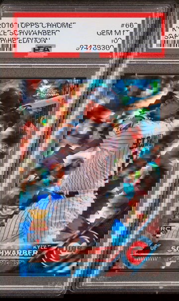 2016 Topps Chrome Sapphire Edition Kyle Schwarber #66 /250 PSA 10