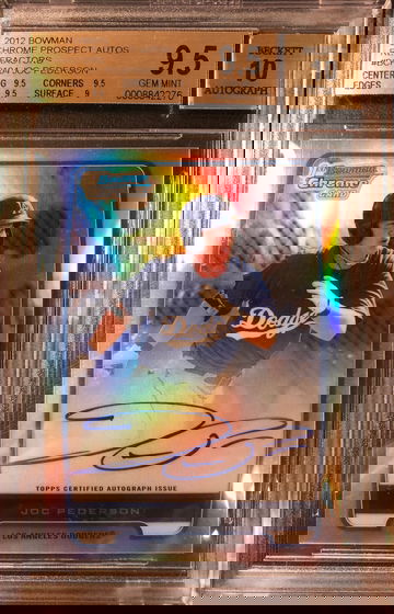 Joc Pederson 2012 Bowman Chrome Autograph Refractor RC Auto #/500