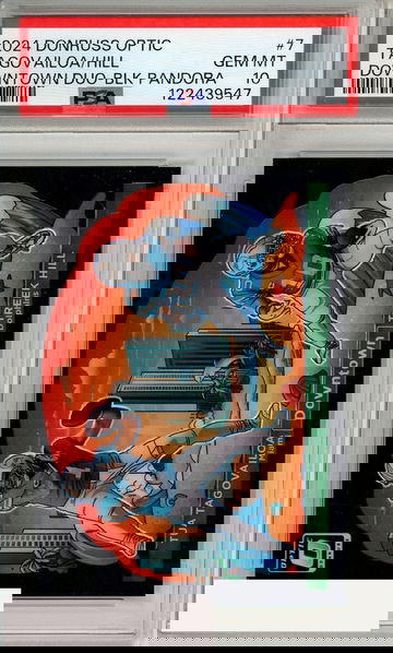 2024 PANINI DONR OPTIC DOWNTN DUO TAGOVAILOA HILL #7 BLK PAND PSA 10