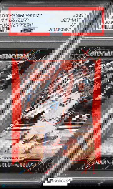 Jimmy Butler 2015 Panini Prizm Ruby Wave Prizm #357 Miami Heat - POP 1 - PSA 10