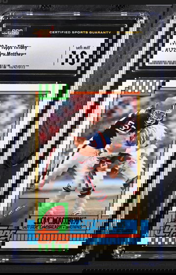 1990 Topps Tiffany CLAY MATTHEWS CSG 10 POP 2