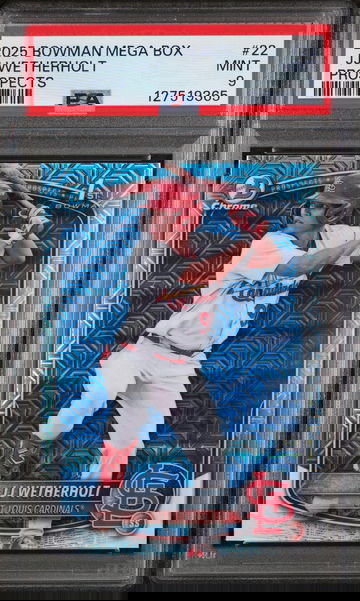 2025 Chrome Mega Box Prospects JJ Wetherholt #BCP22 PSA 9