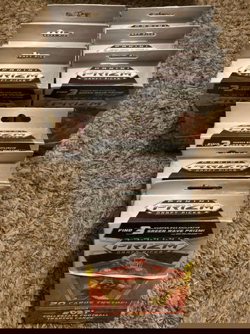 2021 Prizm Football Draft Picks Hanger Box (LOT OF 9)