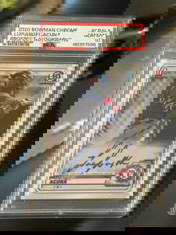 2020 Luisangel ACUNA Bowman Chrome auto rookie!  Gem MINT PSA 10!