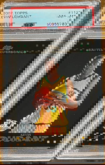 Kevin Durant 2007 Topps RC Rookie 112 PSA 8 Near Mint-Mint