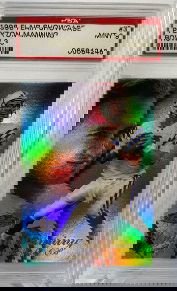 1998 Flair Showcase Peyton Manning Row 3 Rookie PSA 9