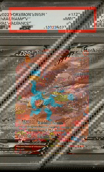 2022 Pokemon Sword and Shield Astral Radiance Machamp V #172 PSA 9