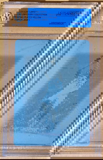 2003 LEBRON JAMES ROOKIE 1/1 TOPPS CONTEMPORARY COLLECTION YELLOW PRINTING PLATE - BGS AUTHENTIC