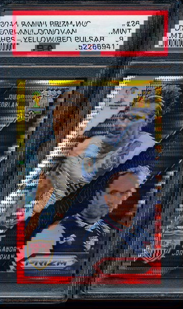 2014 Panini Prizm World Cup Diego Forlan Landon Donovan Matchups Yellow Red Pulsar PSA 9 Mint