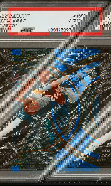 2023-24 Panini Select Nikola Jokic #169 Blue Disco Prizm /25 PSA 9 | Nuggets