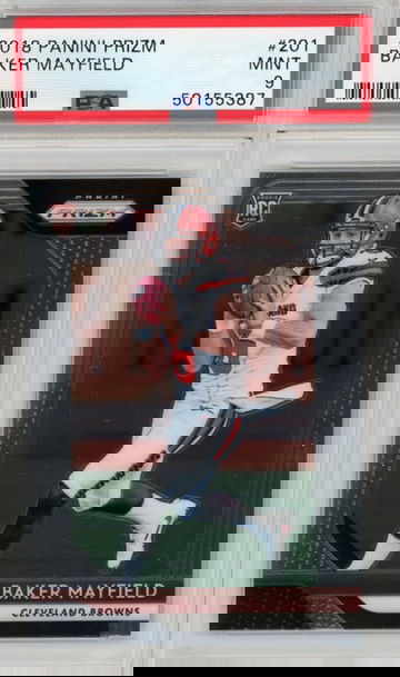 2018 Panini Prizm Baker Mayfield RC PSA Mint 9