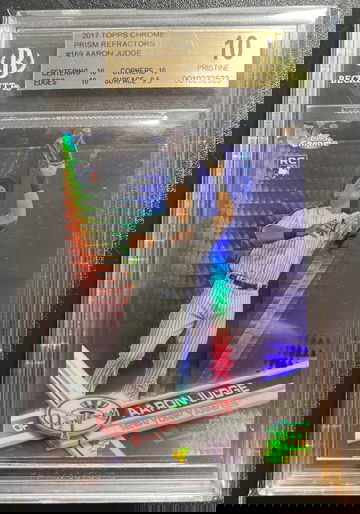 Aaron judge 2017 topps chrome Prism Refractor rookie #169A BGS 10 Pristine