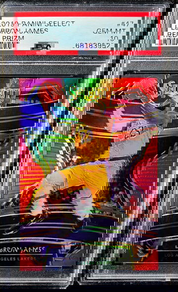 2019 Panini Select #47 LEBRON JAMES Red Prizm SP /199 PSA 10 GEM MINT