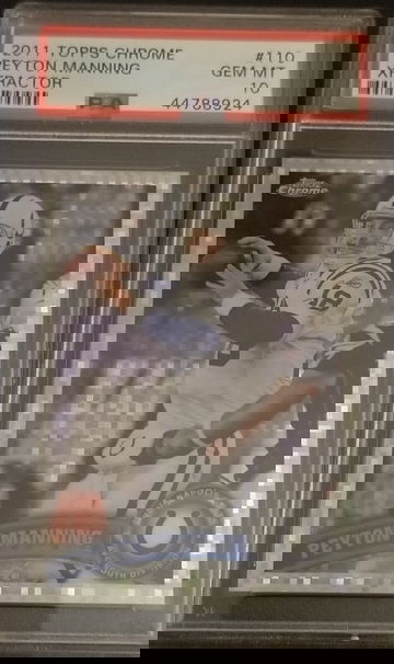 2011 Topps Chrome Peyton Manning #110 Xfractor PSA 10