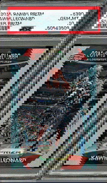 2015-16 Panini Prizm Silver Prizm Kawhi Leonard All-NBA #390 PSA 10