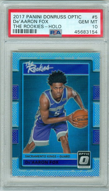 D'Aaron Fox 2017 Optic The Rookies Holo PSA 10 RC