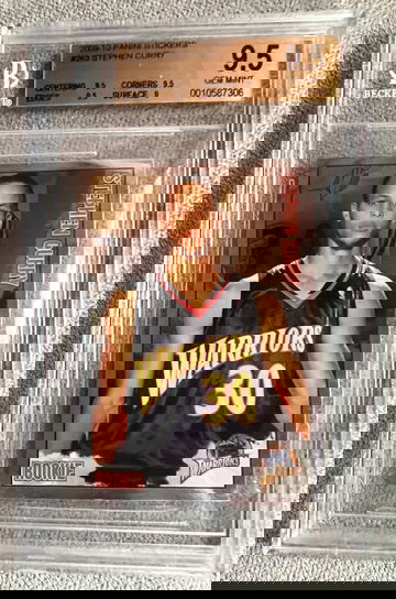 2009 Steph Curry panini Rookie Sticker Portrait (pop 65) rc