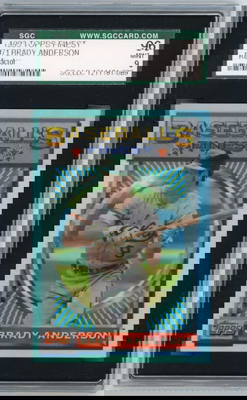 1993 TOPPS FINEST REFRACTOR #71 BRADY ANDERSON GRADED SGC 96 MINT 9