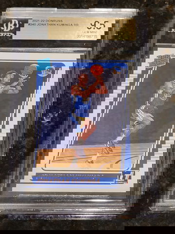 2020-21 Donruss Rated Rookie Jonathan Kuminga #240 BGS 9.5