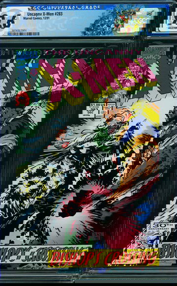 X-MEN #283, CGC 9.6 NM+ -- 1st full appearance of Bishop.