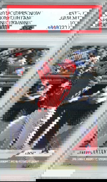 2018 TOPPS NOW  SHOHEI OHTANI #ST-7 SPRING TRAINING RC PSA 10 GEM MT