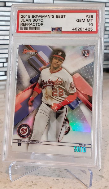 2018 Bowman's Best Refractor Juan Soto PSA 10