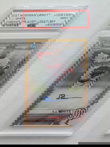 TJ White Bowman Draft Gold Chrome Auto