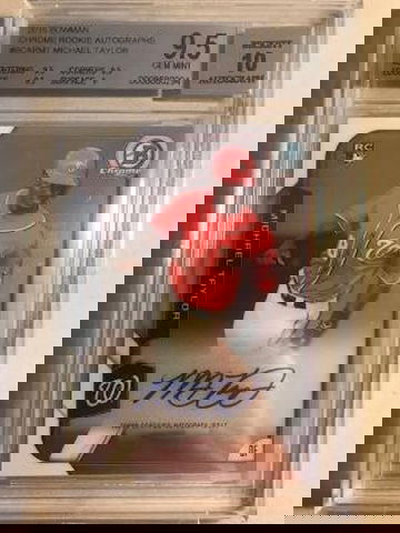 2015 Bowman Chrome Rookie Michael Taylor Auto