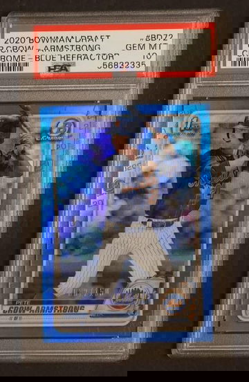2020 Bowman Chrome Draft Blue Refractor Pete Crow-Armstrong #BD72 /150 PSA 10