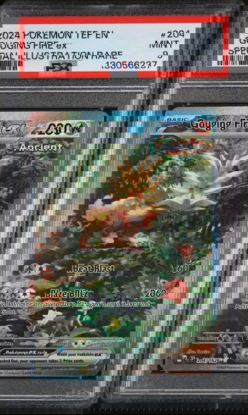 2024 Pokemon Scarlet and Violet Temporal Forces Special Illustration Rare Gouging Fire Ex #204 PSA 9