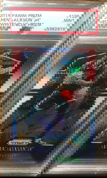 2019 Panini Prizm Jaren Jackson Jr Red/White/Blue Prizm PSA 9
