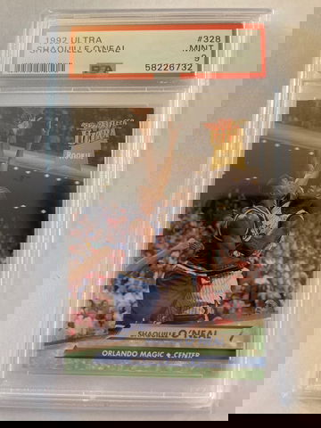 1992 Ultra Shaquille O’Neal Rookie Car PSA 9