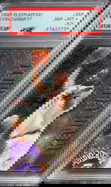 1996 Fleer Metal #58 KEVIN GARNETT PSA 8.5 NM-Mint+ Minnesota TIMBERWOLVES HOF