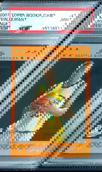 2007 Topps Orange #2 Kevin Durant Rookie RC PSA 9 Mint