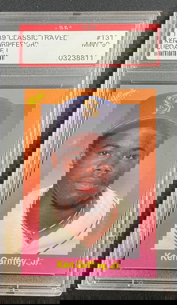 1989 Classic Travel Update I Ken Griffey Jr Rookie #131, PSA 9 Mint