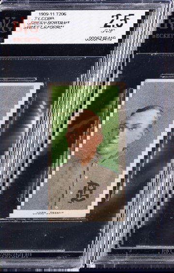 T206 Ty Cobb Green Portrait Sweet Caporal SGC 2.5   