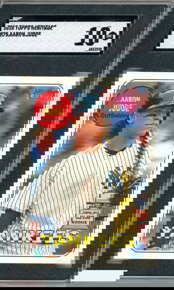 2018 TOPPS HERITAGE AARON JUDGE #25 NEW YORK YANKEES SGC 10 GEM