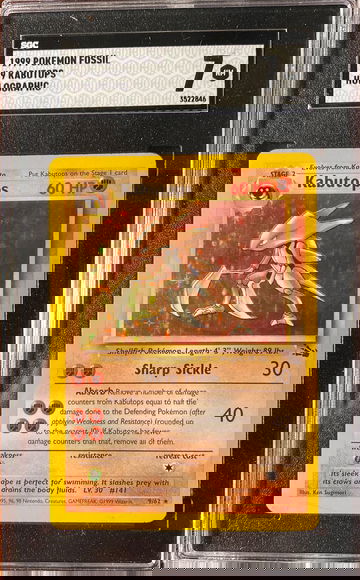 1999 Fossil Pokémon #9 Kabutops Holo Holographic 7 NM