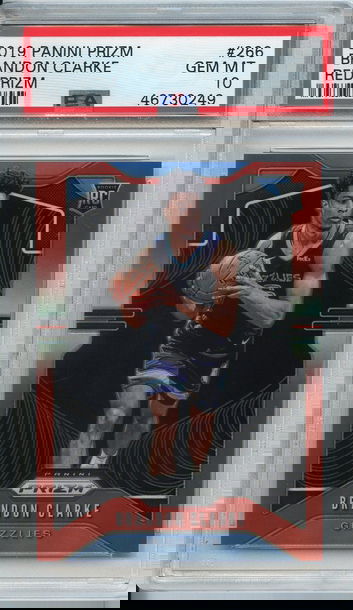 Brandon Clarke 2019 Red Prizm Rookie /299 PSA 10