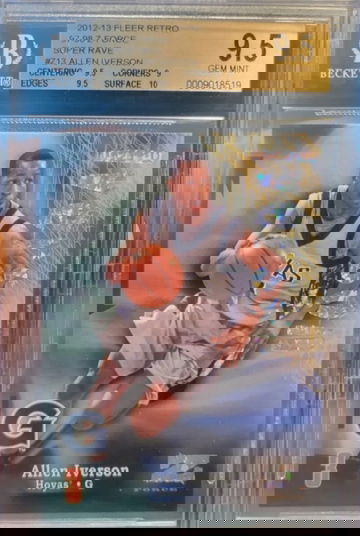 12-13 Fleer Retro Skybox Z-Force Super Rave /50 Allen Iverson BGS 9.5