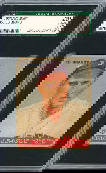 1933 Goudey Ed Brandt #50 SGC 1.5 P1361