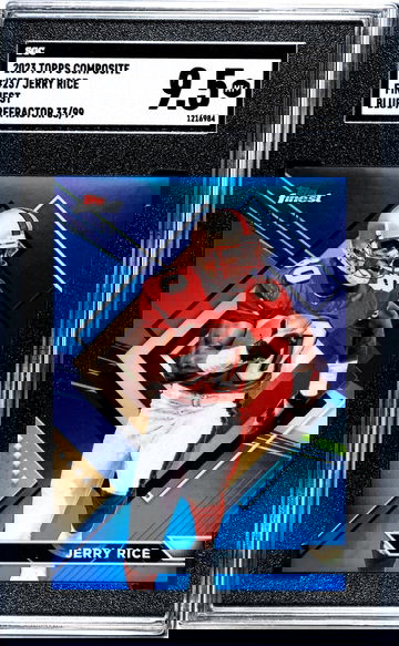 2023 Topps Composite #237 Jerry Rice Finest Blue Refractor /99 SGC 9.5