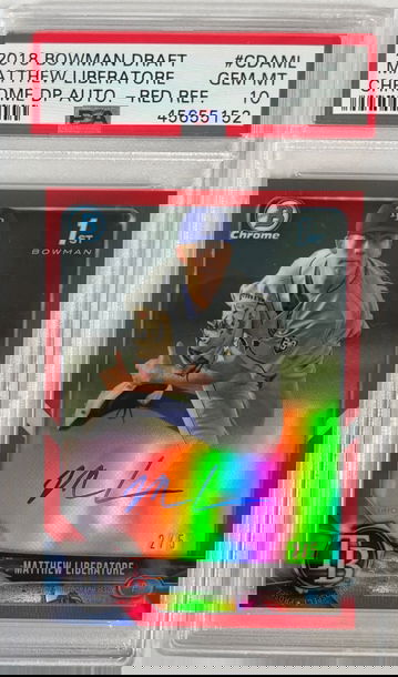 Matthew Liberatore Bowman Draft Red Refractor Auto /5