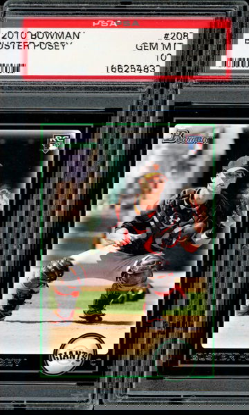 2010 Bowman #208  Buster Posey  RC  PSA 10  Giants  Pop Just 63