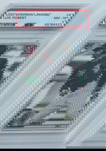 Luis Robert 2020 Topps Bowman Chrome Base Rookie Card RC #8 PSA 8